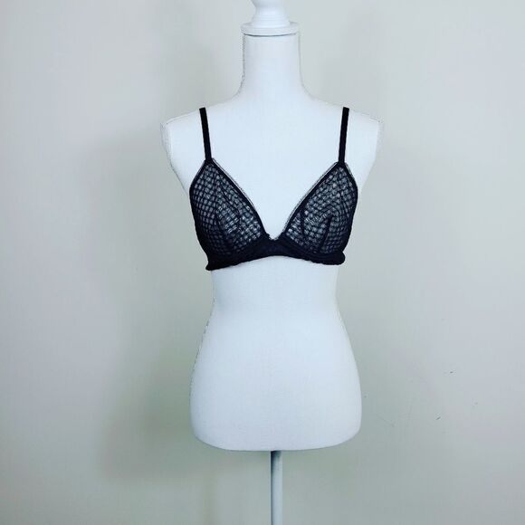 J.Crew Underwire Longline Bra. Black 36B#012 - Picture 1 of 13